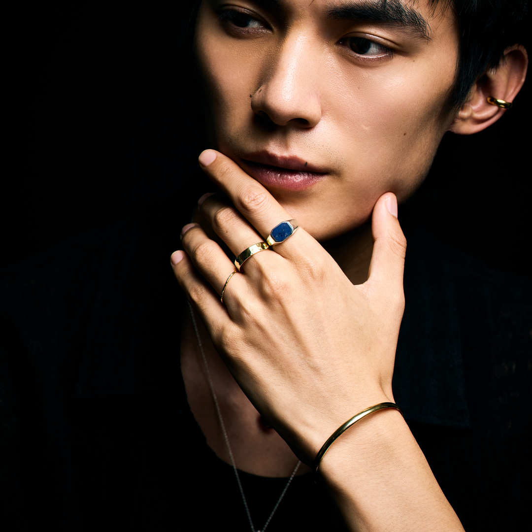 Silver Ring -FRAME- Lapis Lazuli シルバー リング-リング-yuzen-official