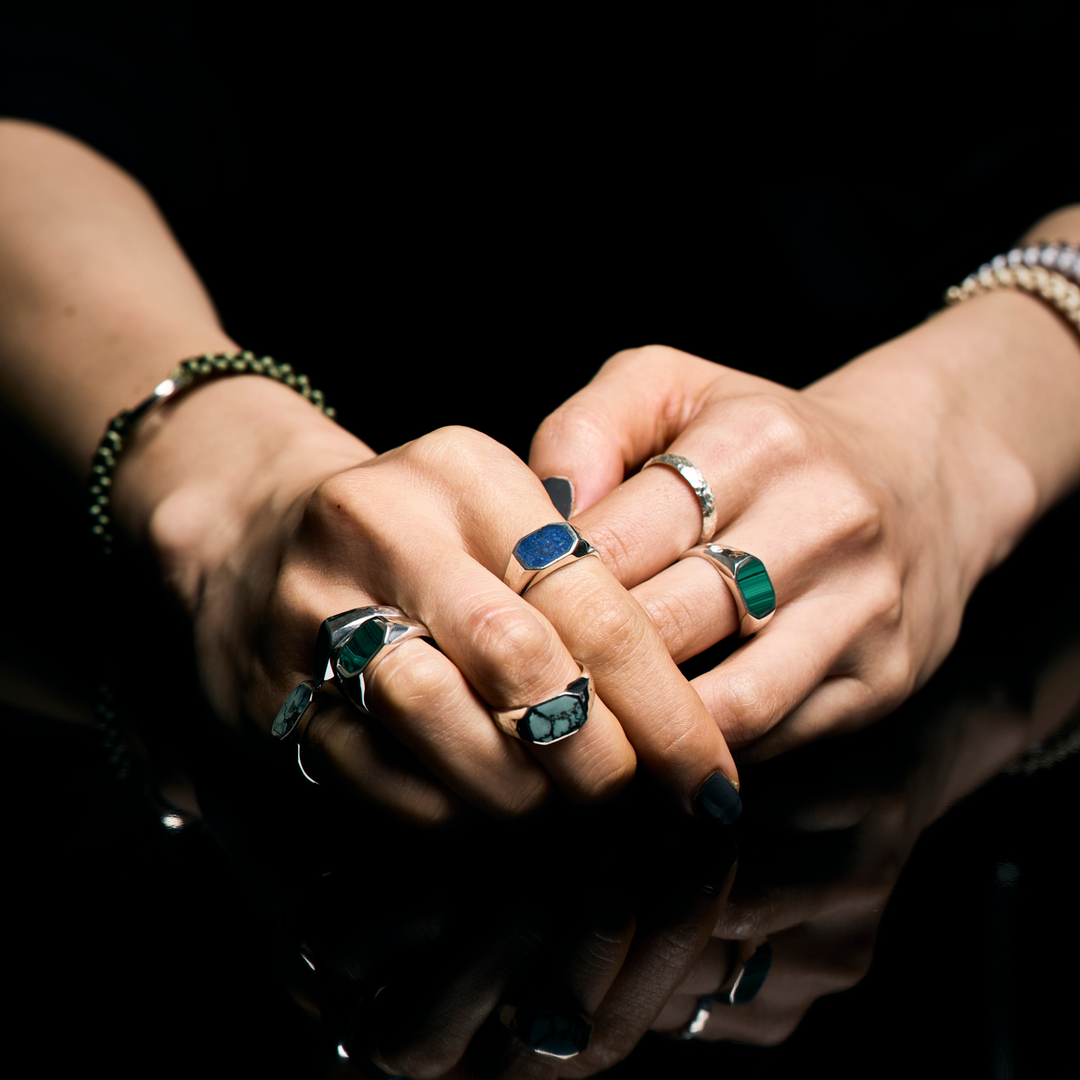 Silver Ring -FRAME- Lapis Lazuli シルバー リング-リング-yuzen-official