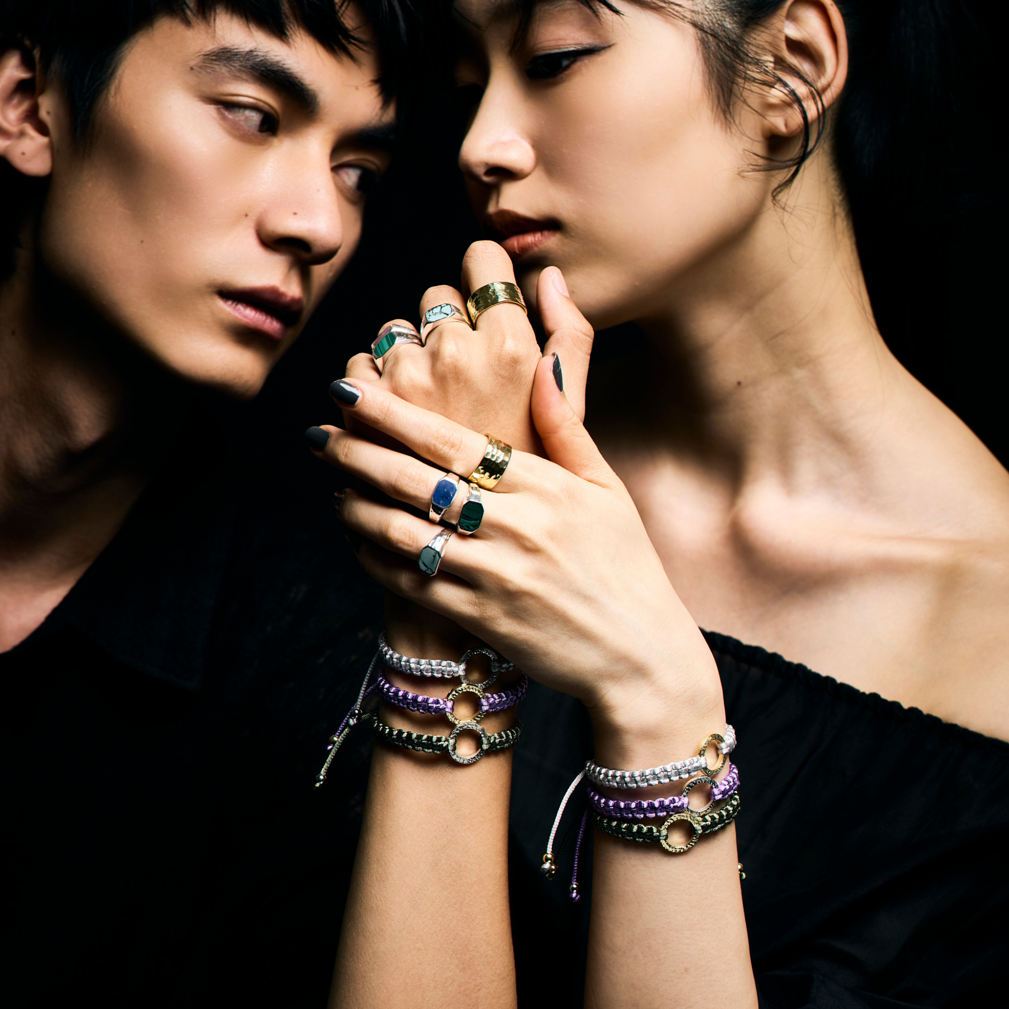 Silver Ring -FRAME- Malachite シルバー リング-リング-yuzen-official