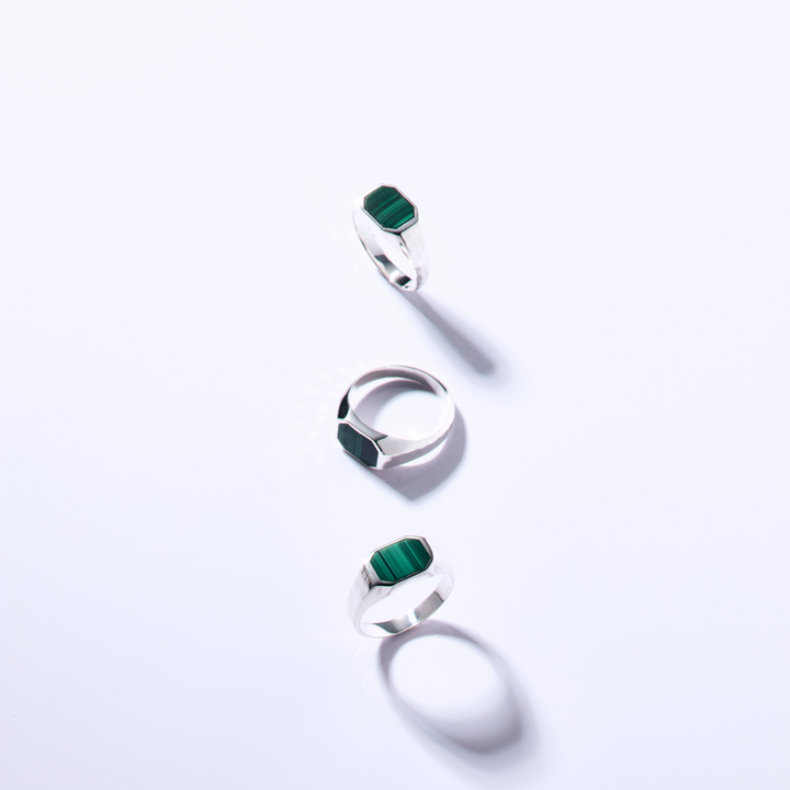 Silver Ring -FRAME- Malachite シルバー リング-リング-yuzen-official