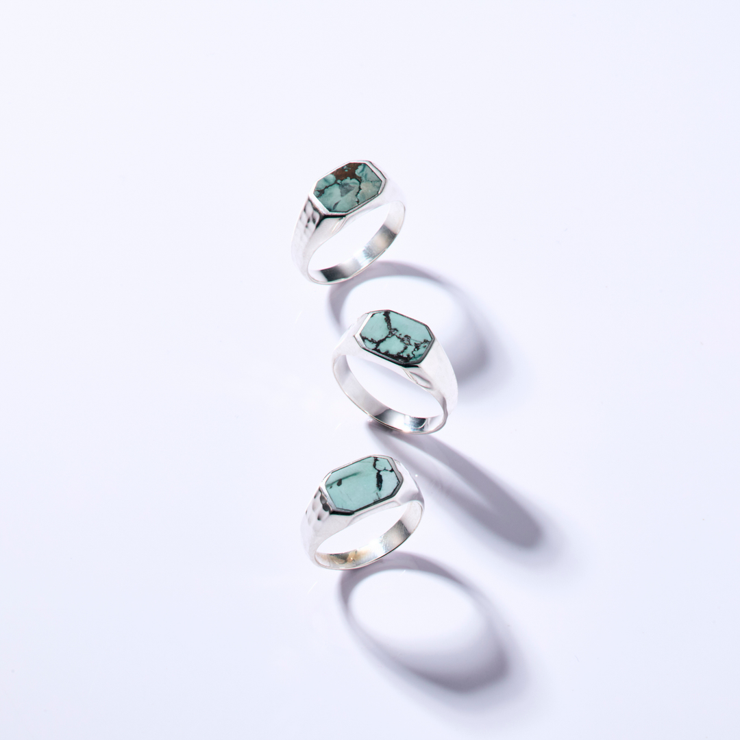 Silver Ring -FRAME- Turquoise シルバー リング-リング-yuzen-official