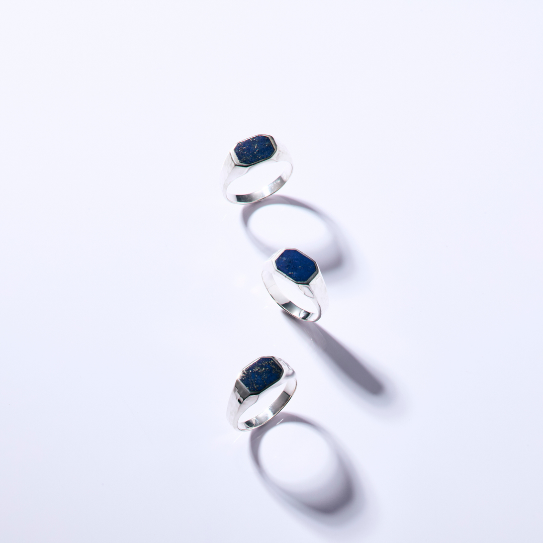 Silver Ring -FRAME- Lapis Lazuli シルバー リング-リング-yuzen-official