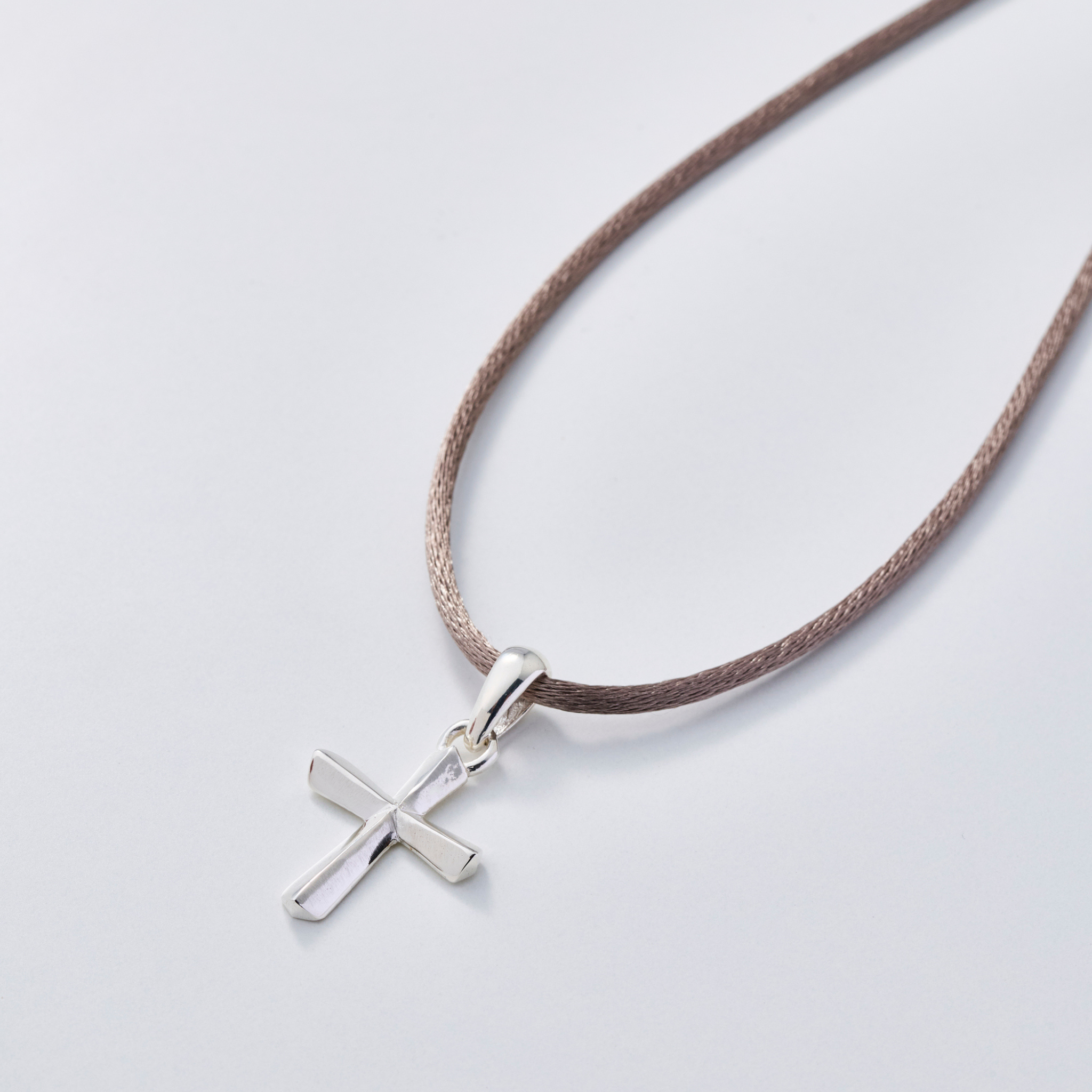 Choker -CROSSLINE- Antique Brown シルバー チョーカー
