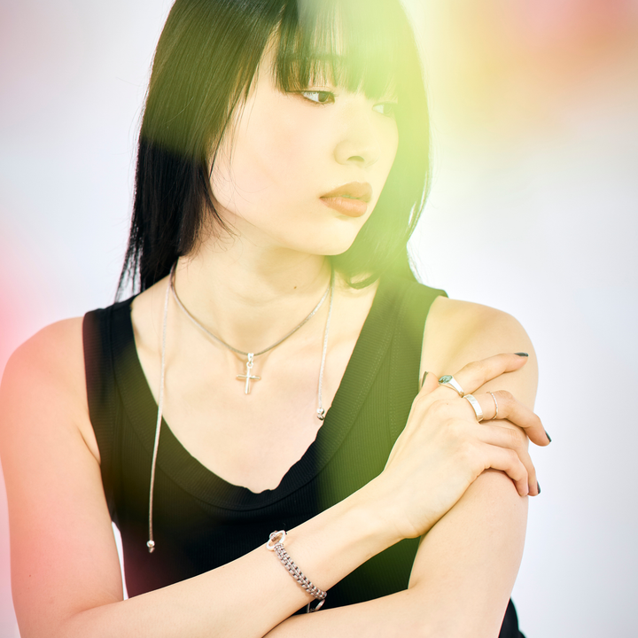 Choker -CROSSLINE- Antique Brown シルバー チョーカー-ネックレス-yuzen-official