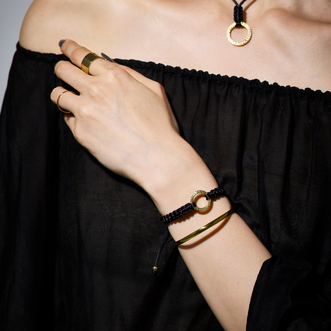 Bracelet -The SUN- Rich Black ゴールド ブレスレット-ブレスレット-yuzen-official