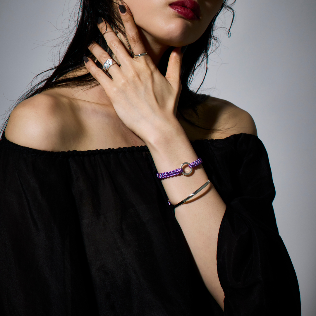 Bracelet -Dawn- Violet シルバー ブレスレット – yuzen-official Bracelet -Dawn- Violet シルバー ブレスレット – yuzen-official