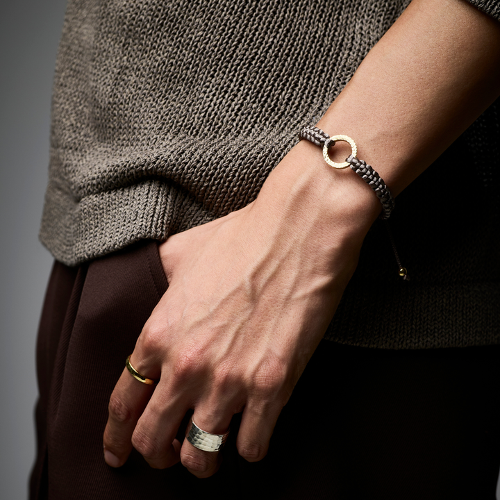 Bracelet -The SUN- Charcoal Gray ゴールド ブレスレット-ブレスレット-yuzen-official