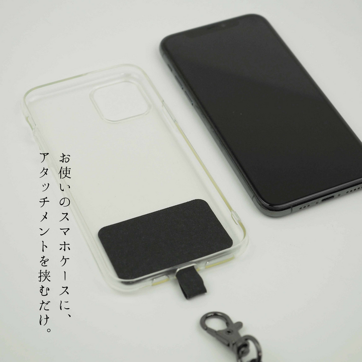 Smartphone Strap "Knot 002 Black-WhiteDot" スマホ ハンド ストラップ-yuzen-official