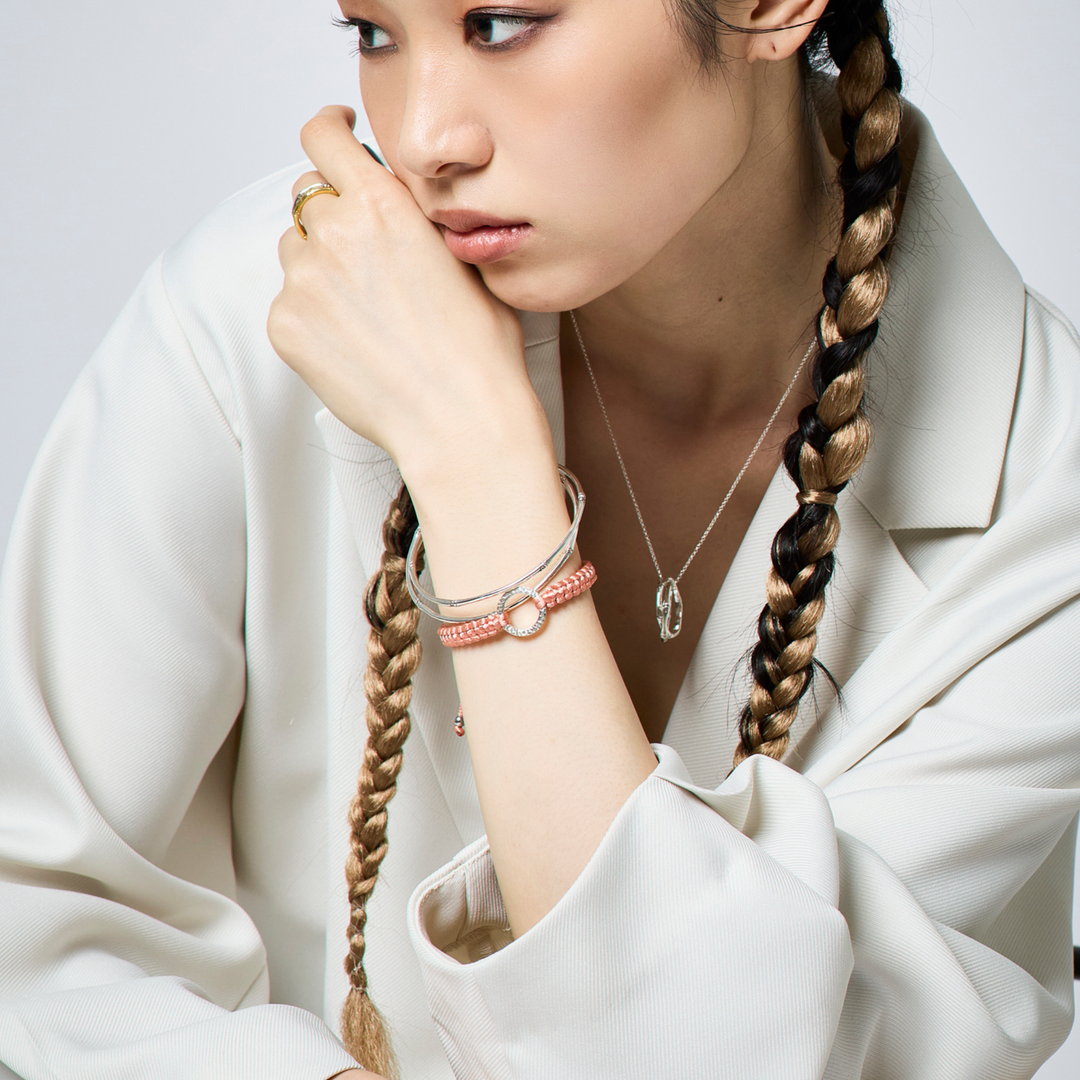 Bracelet -Dawn- Apricot シルバー ブレスレット-ブレスレット-yuzen-official