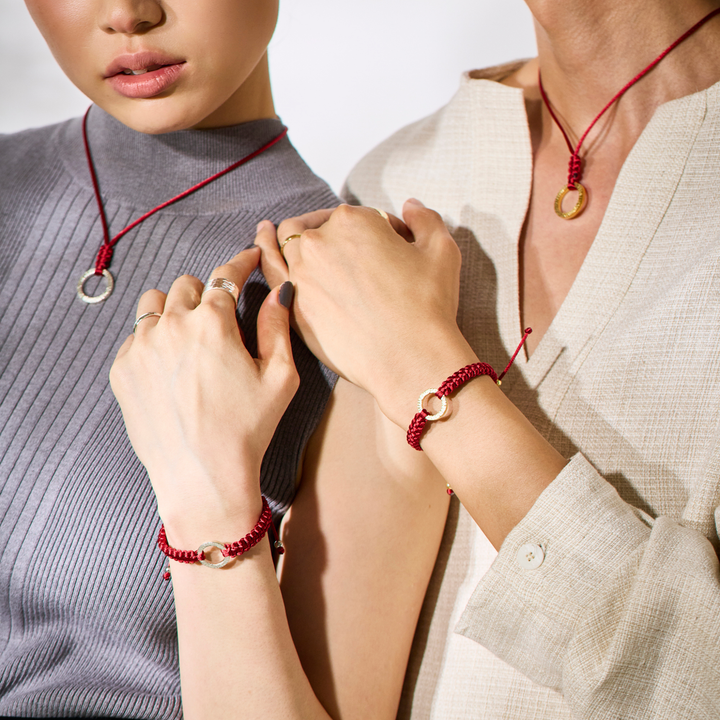 Bracelet -Dawn- Graceful Red シルバー ブレスレット-ブレスレット-yuzen-official