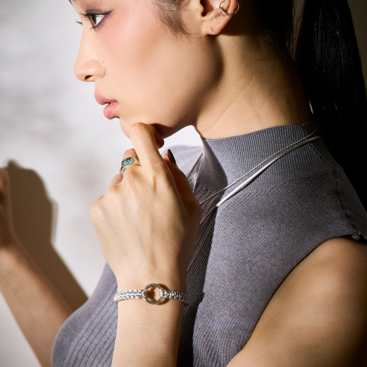 Bracelet -Dawn- Brilliant Silver シルバー ブレスレット-ブレスレット-yuzen-official