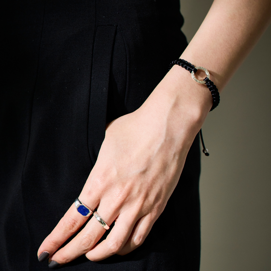 Bracelet -Dawn- Rich Black シルバー ブレスレット-ブレスレット-yuzen-official