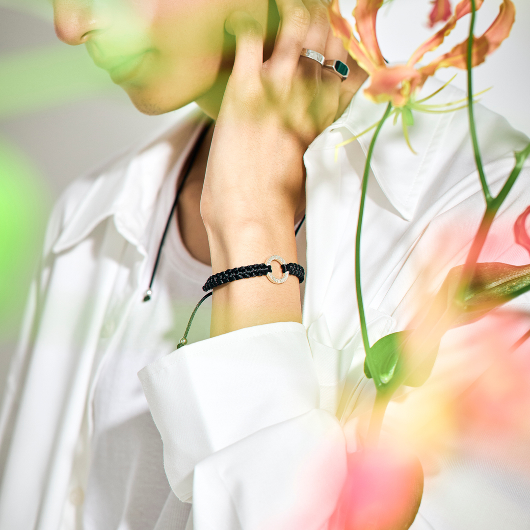 Bracelet -Dawn- Rich Black シルバー ブレスレット-ブレスレット-yuzen-official