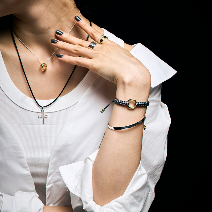 Bracelet -The SUN- Charcoal Gray ゴールド ブレスレット-ブレスレット-yuzen-official