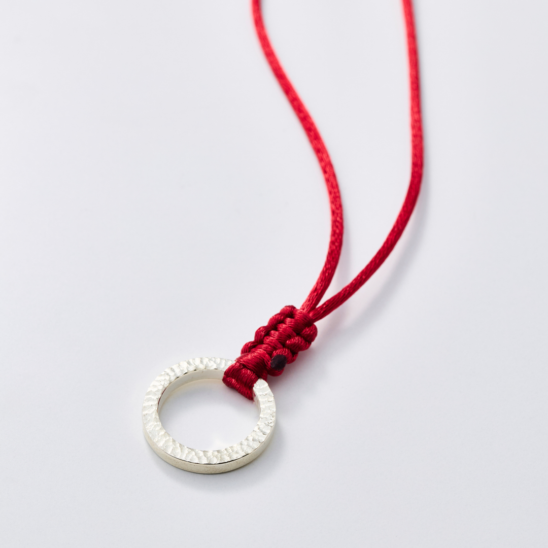 Choker -AUBE- Graceful Red シルバー チョーカー-ネックレス-yuzen-official