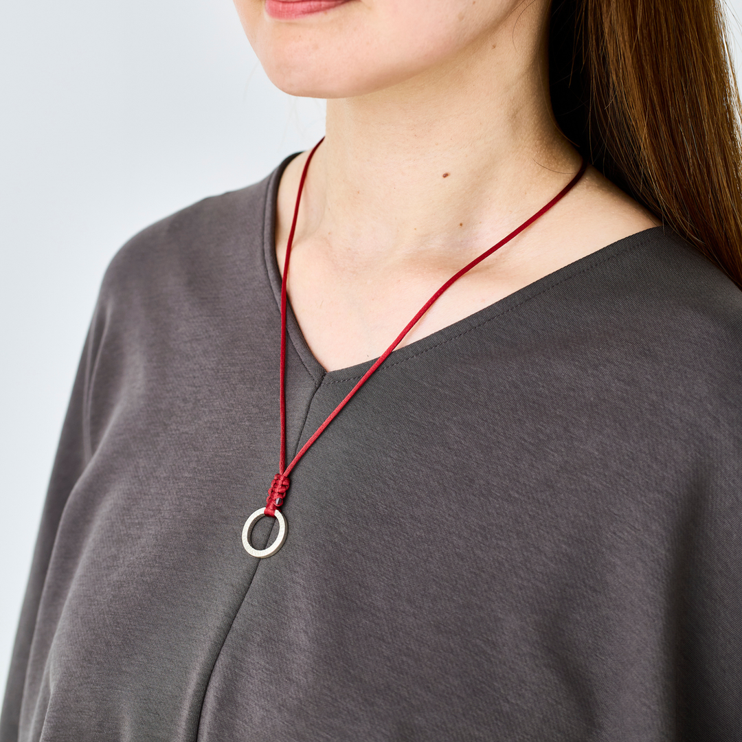 Choker -AUBE- Graceful Red シルバー チョーカー-ネックレス-yuzen-official