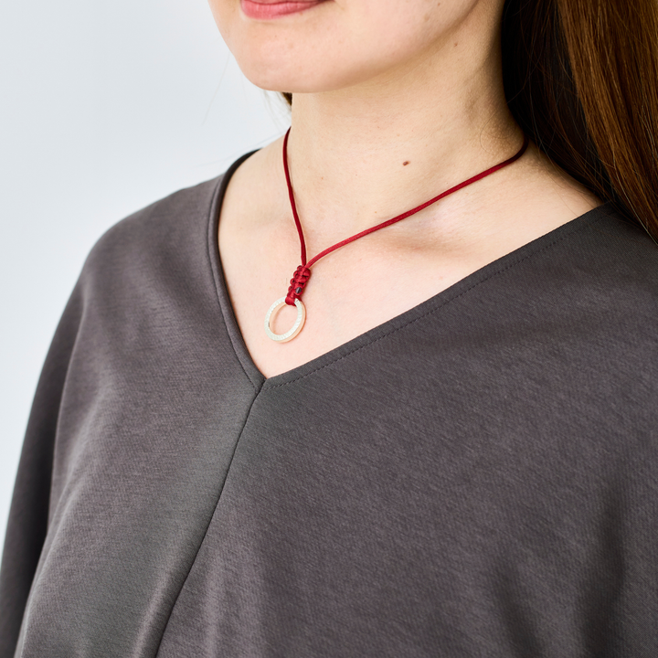 Choker -AUBE- Graceful Red シルバー チョーカー-ネックレス-yuzen-official