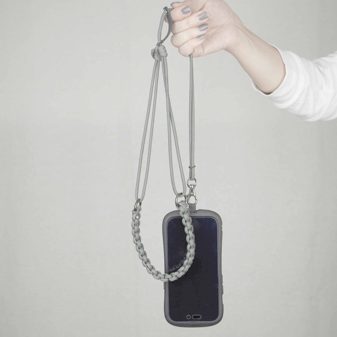 Smartphone Strap "Knot Cement-Gray" スマホ ショルダー ストラップ-yuzen-official