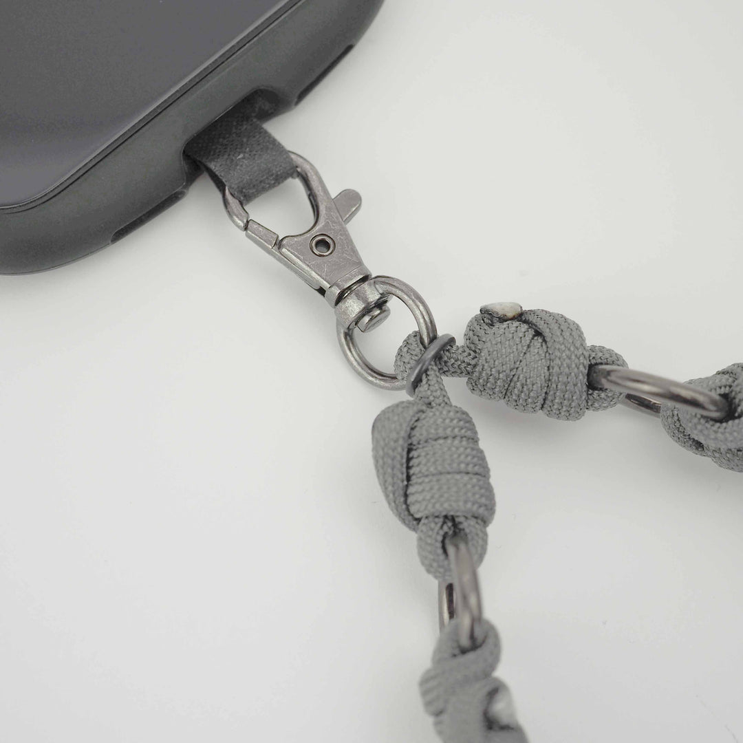 Smartphone Strap "Knot 002 Cement-Gray" スマホ ハンド ストラップ-yuzen-official