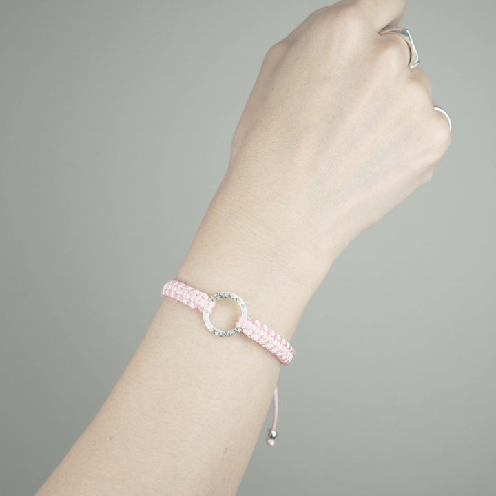 Bracelet "Dawn" Sparkling Peach シルバー ブレスレット-ブレスレット-yuzen-official