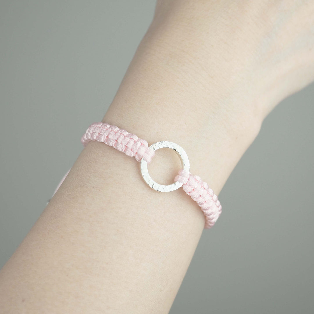 Bracelet "Dawn" Sparkling Peach シルバー ブレスレット-ブレスレット-yuzen-official