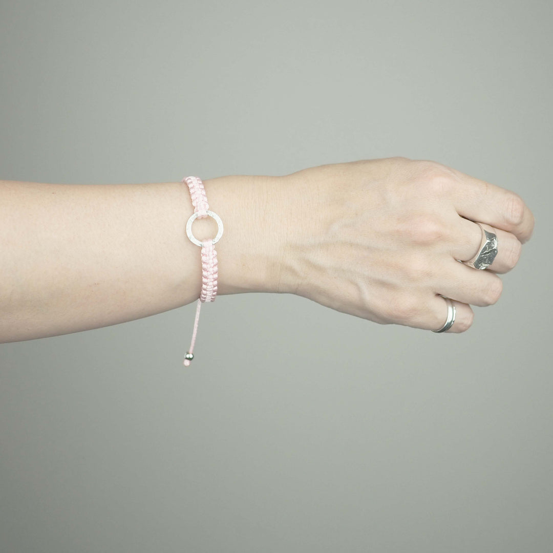 Bracelet "Dawn" Sparkling Peach シルバー ブレスレット-ブレスレット-yuzen-official