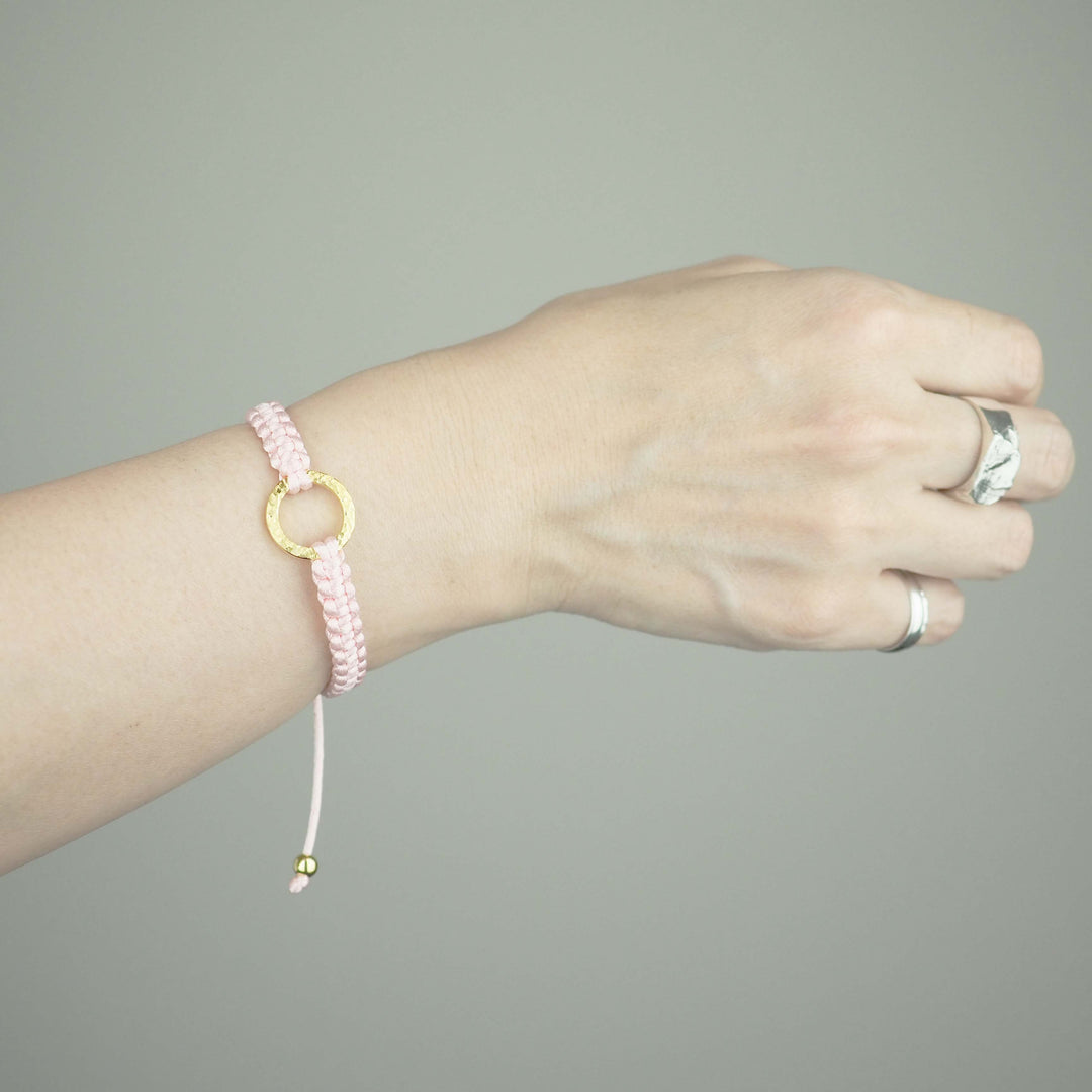 Bracelet "The SUN" Sparkling Peach ゴールド ブレスレット-ブレスレット-yuzen-official