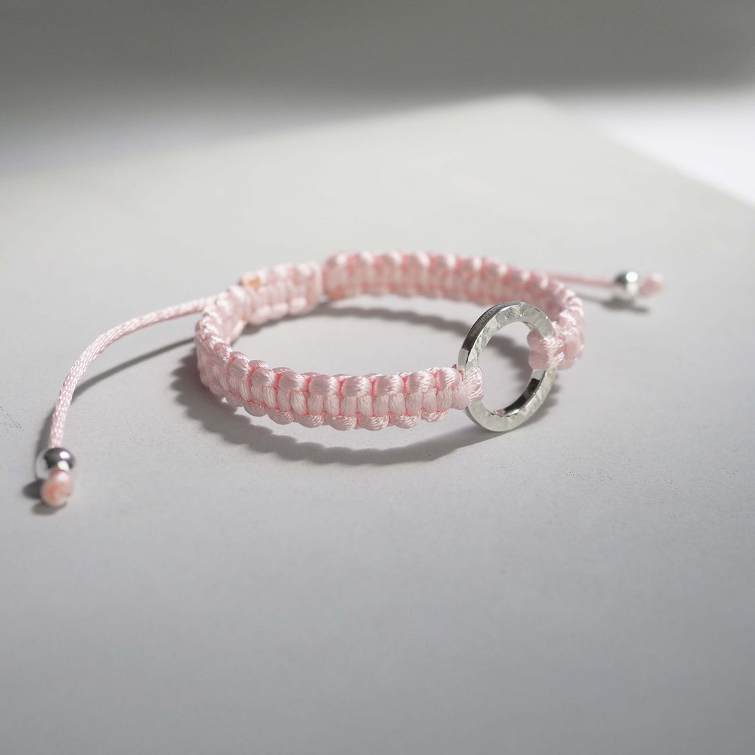 Bracelet "Dawn" Sparkling Peach シルバー ブレスレット-ブレスレット-yuzen-official