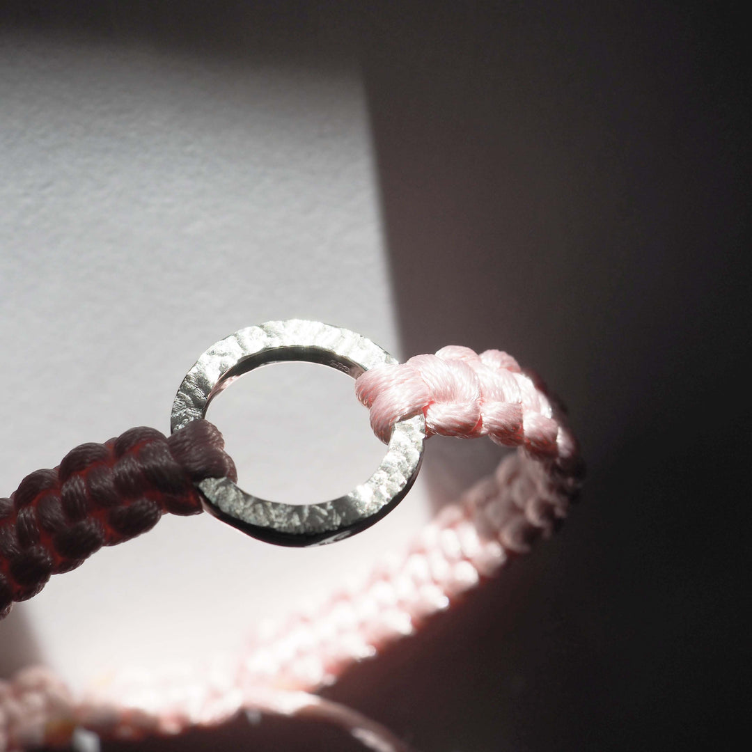 Bracelet "Dawn" Sparkling Peach シルバー ブレスレット-ブレスレット-yuzen-official