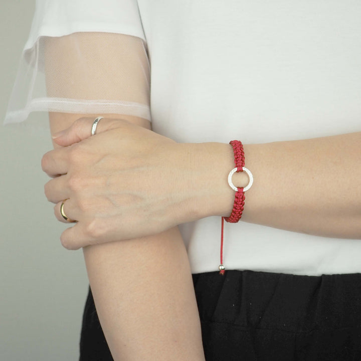 Bracelet "Dawn" Graceful Red シルバー ブレスレット-ブレスレット-yuzen-official