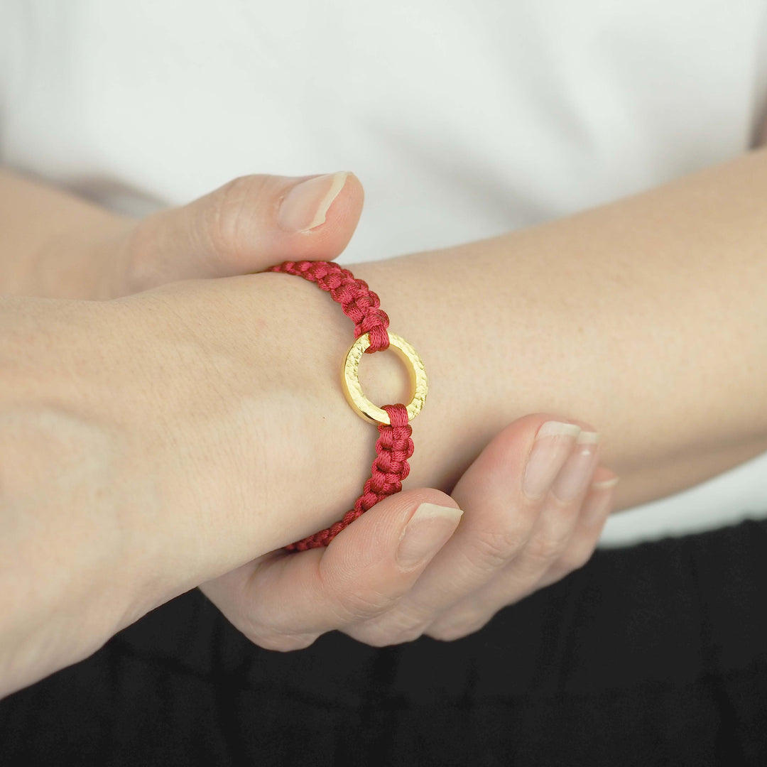 Bracelet "The SUN" Graceful Red ゴールド ブレスレット-ブレスレット-yuzen-official