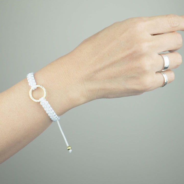 Bracelet "The SUN" White Lily ゴールド ブレスレット-ブレスレット-yuzen-official