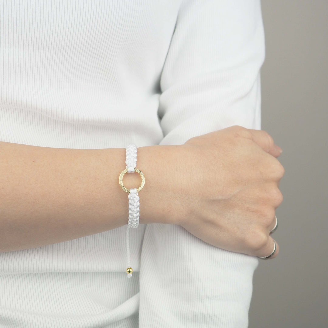 Bracelet "The SUN" White Lily ゴールド ブレスレット-ブレスレット-yuzen-official