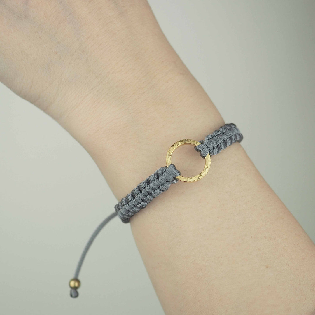 Bracelet "The SUN" Charcoal Gray ゴールド ブレスレット-ブレスレット-yuzen-official