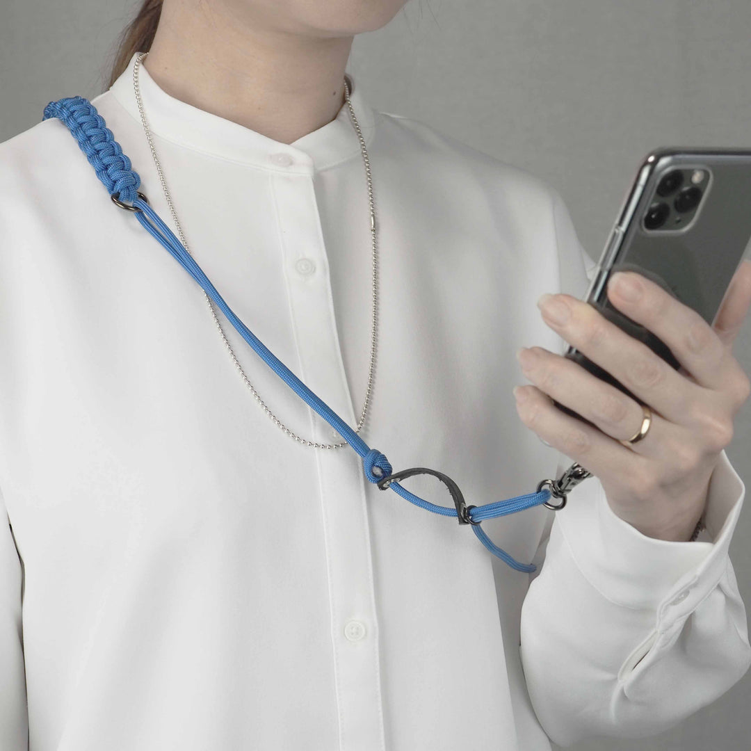 Smartphone Strap "Knot Royal-Blue" スマホ ショルダー ストラップ-yuzen-official