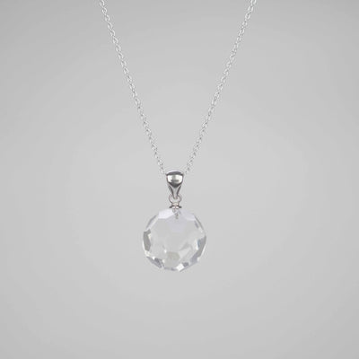 Silver Necklace "Crystal Ball" シルバー ネックレス-ネックレス-yuzen-official