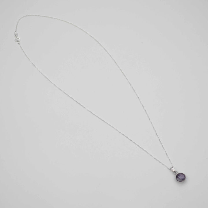 Silver Necklace "Noble Purple" シルバー ネックレス-ネックレス-yuzen-official