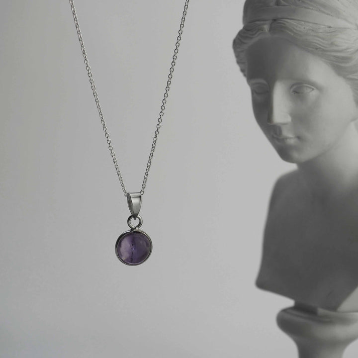 Silver Necklace "Noble Purple" シルバー ネックレス-ネックレス-yuzen-official