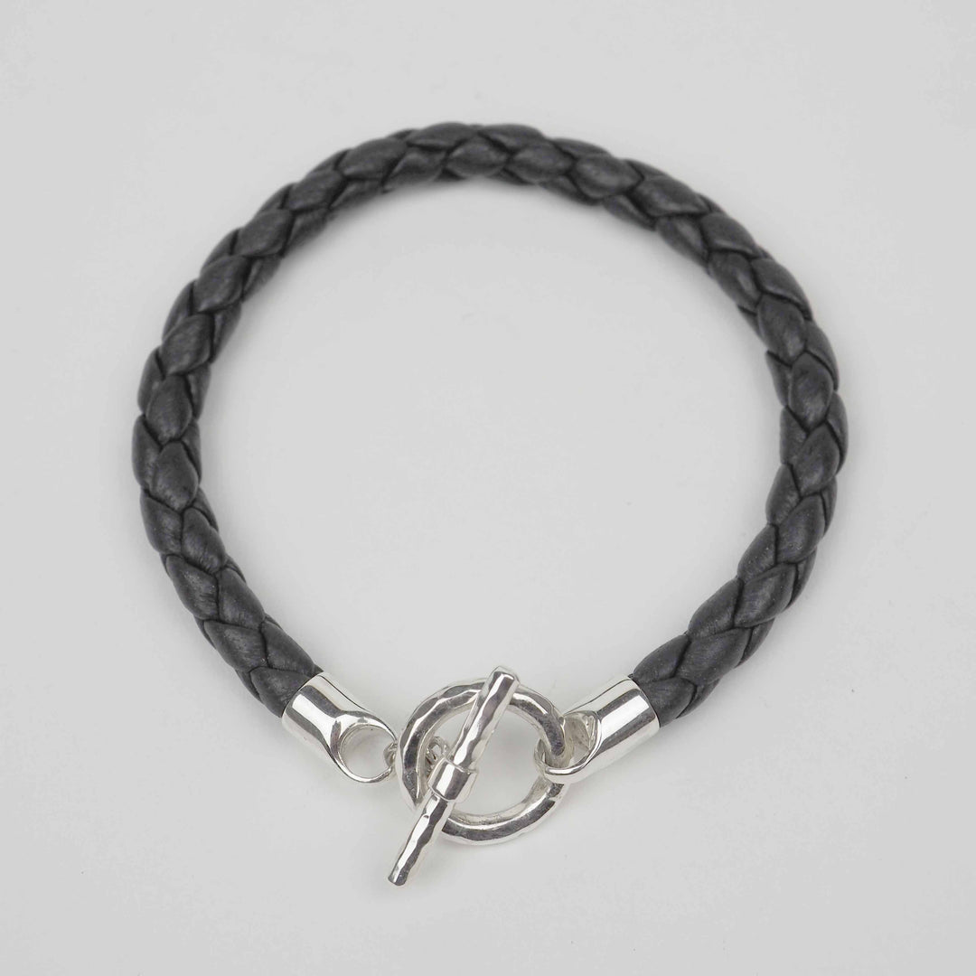 Leather Bracelet 004 Black ブレスレット-ブレスレット-yuzen-official
