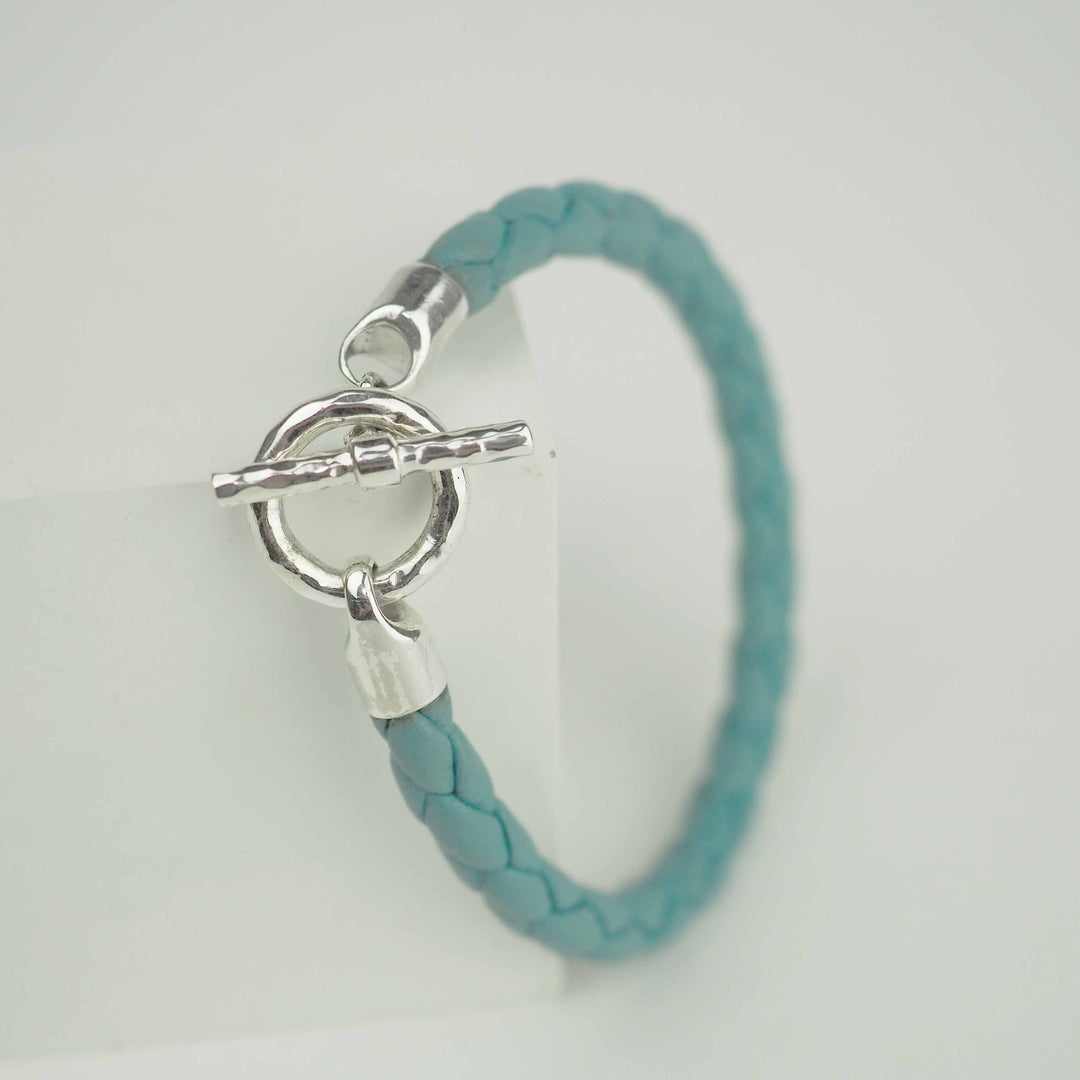 Leather Bracelet 004 Turquoise ブレスレット-ブレスレット-yuzen-official