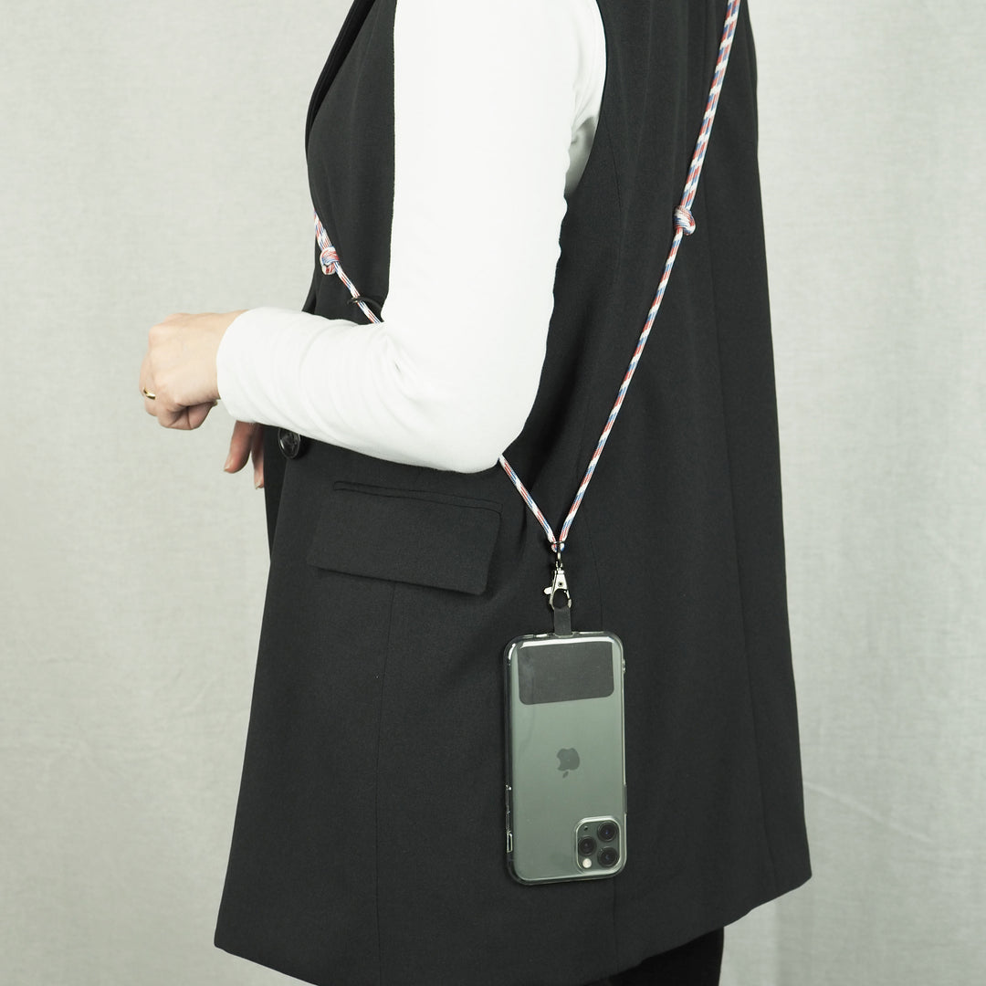 Smartphone Strap "Knot Tricolor" スマホ ショルダー ストラップ-yuzen-official