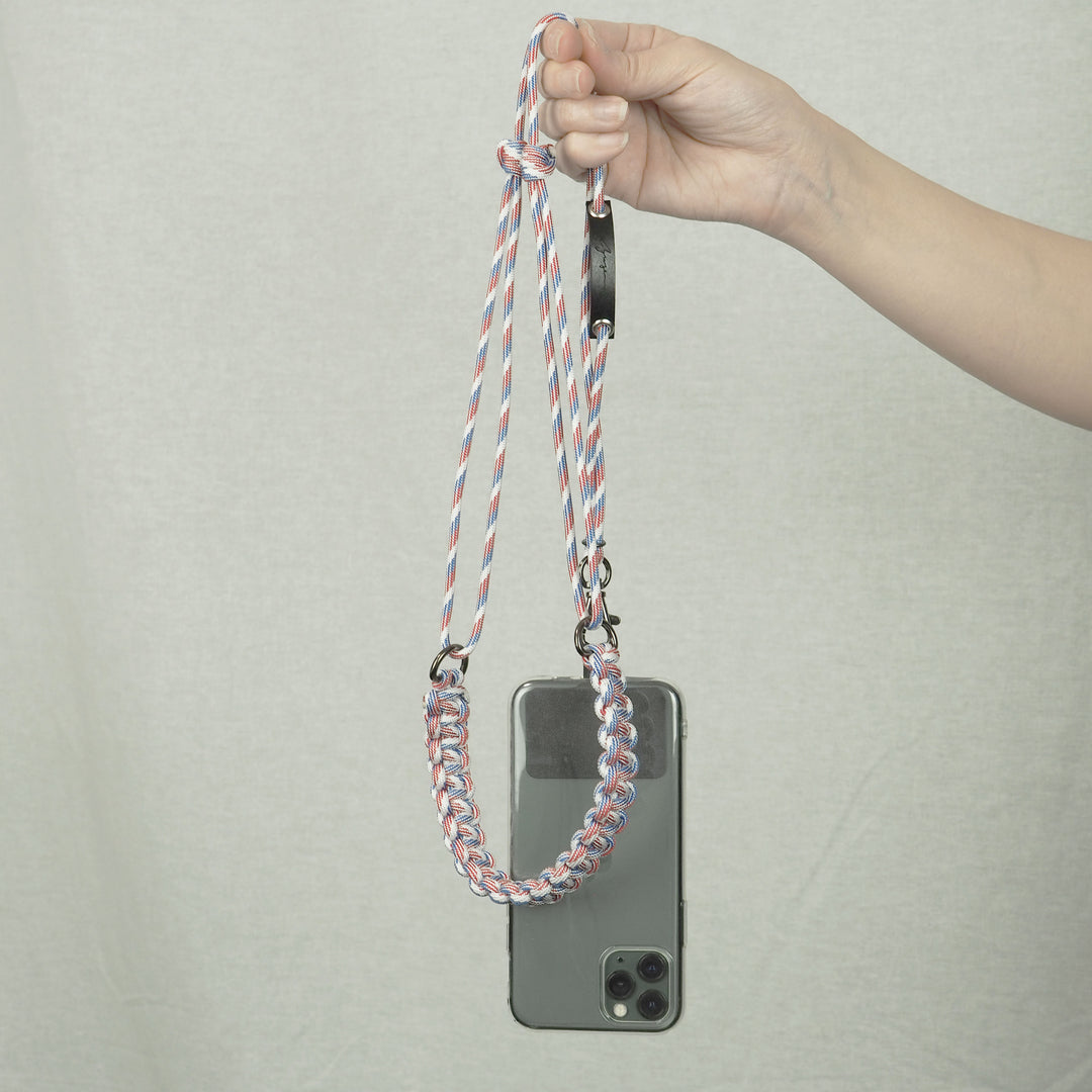 Smartphone Strap "Knot Tricolor" スマホ ショルダー ストラップ-yuzen-official