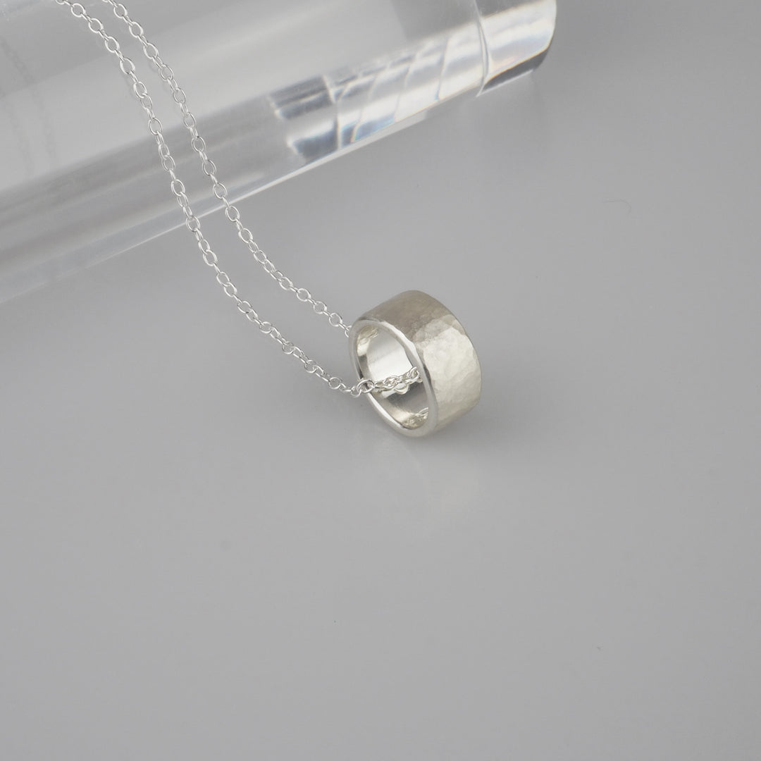 Silver Necklace "Tsuchime Ring Matte" シルバー ネックレス-ネックレス-yuzen-official