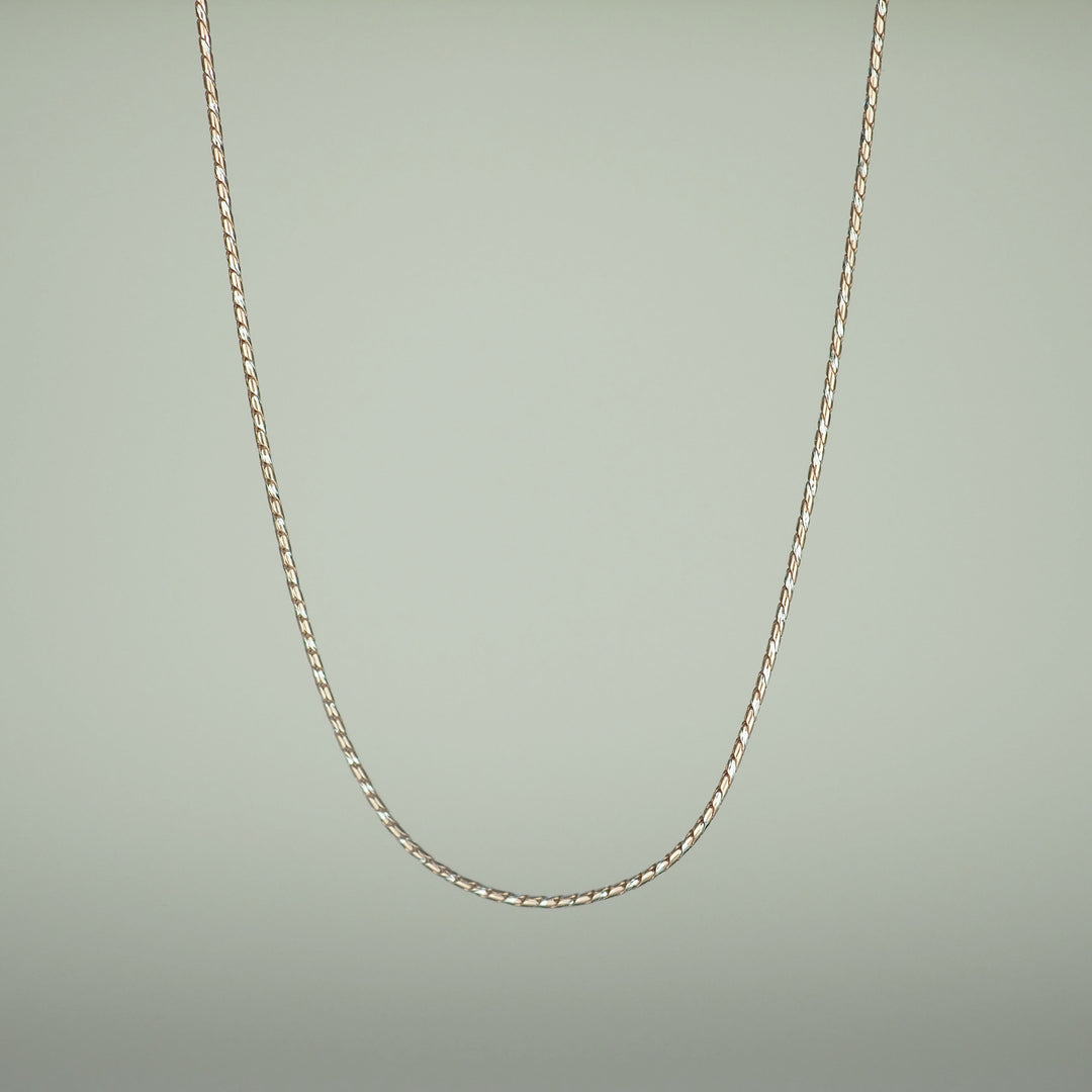 Silver Necklace "Twist Chain Rose Gold" シルバー ネックレス-ネックレス-yuzen-official