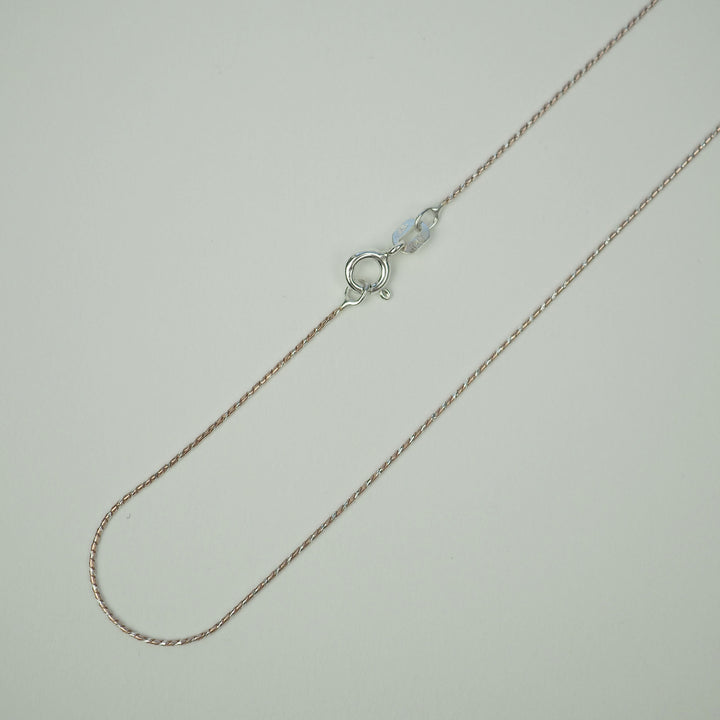 Silver Necklace "Twist Chain Rose Gold" シルバー ネックレス-ネックレス-yuzen-official