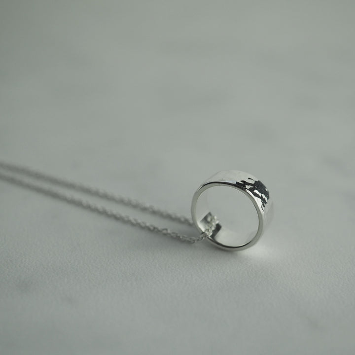 Silver Necklace "Tsuchime Ring" シルバー ネックレス-ネックレス-yuzen-official