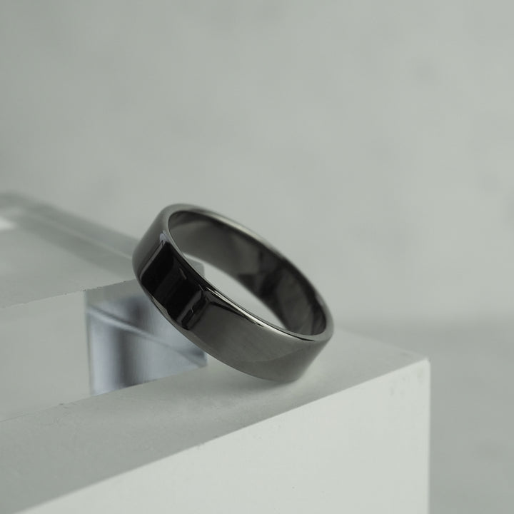 Silver Ring "Mirror Black" シルバー リング-リング-yuzen-official