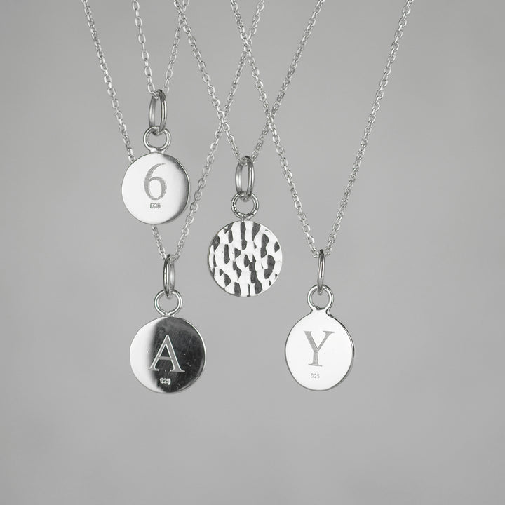 Silver Necklace "Tsuchime Initial" シルバー ネックレス-ネックレス-yuzen-official